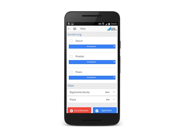 Die praktischen neuen Sortier- und Filterfunktion der Geräteliste zielen auf neue Einsatzmöglichkeiten der Service App. Nutzen Sie die Service App z. B. als Nachschlagewerk für alle installierten Produkte einer Praxis!