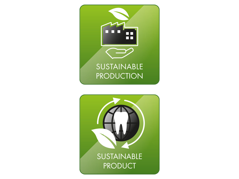 Icons zur Nachhaltigkeit des Produktes VistaScan Mini View 2.0